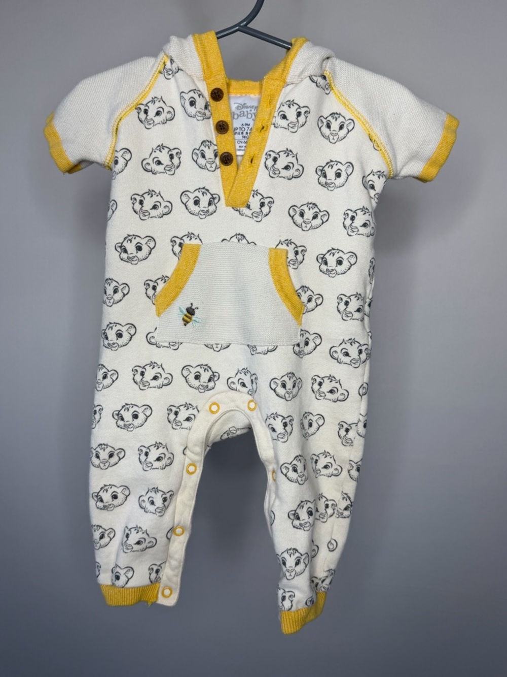 Disney Baby, Lion King 6-9 months. with hood